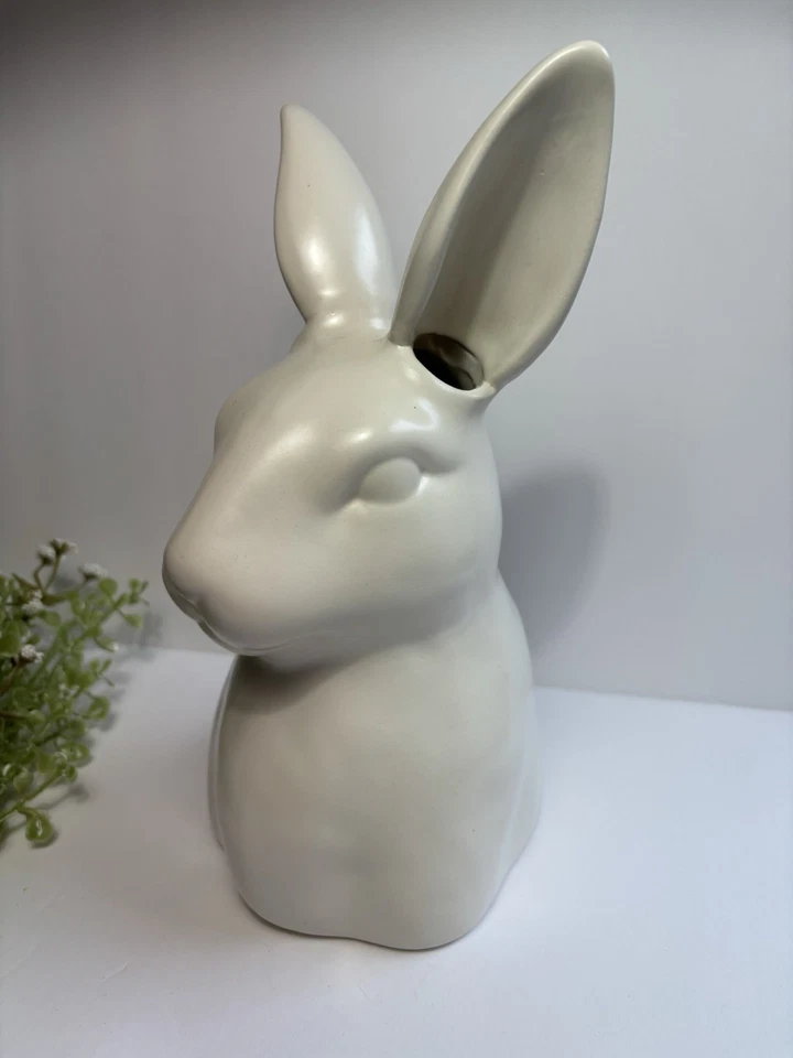 Florero Anthropologie Cholet Blanco Bisque Cerámica Cerámica Conejo Conejo ¡BONITO! Foto 3 de 4