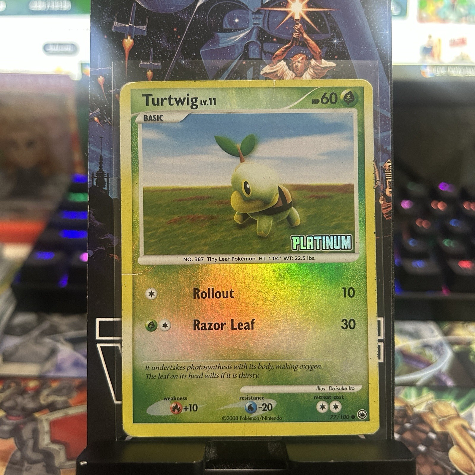 Turtwig 77/100 Burger King Platinum Stamped Promo - Pokemon TCG DMG