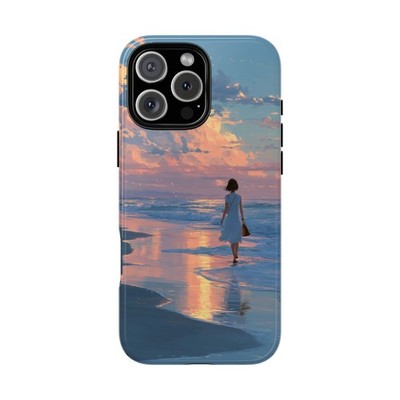 Phone Ink - Lifetime Warranty Custom Case - Quiet Beach Sunset Walk