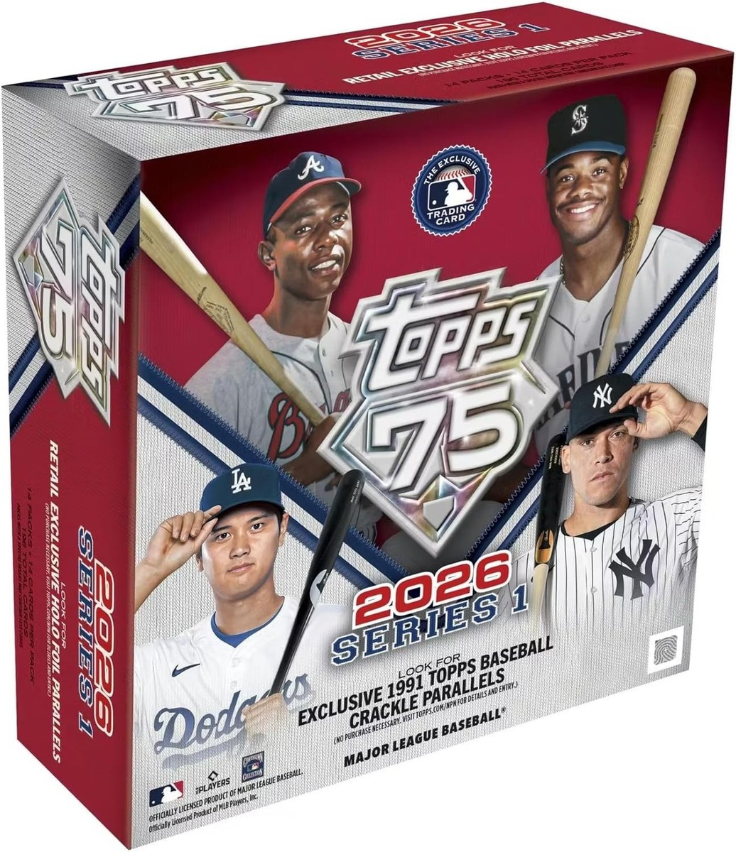 2026 Topps Series 1 Baseball Mega Box 196 Cards MLB New In Stock