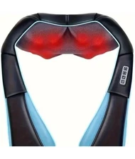 Shiatsu Back Neck and Shoulder Massager with Heat Deep Tissue 4D Kneading Pillow