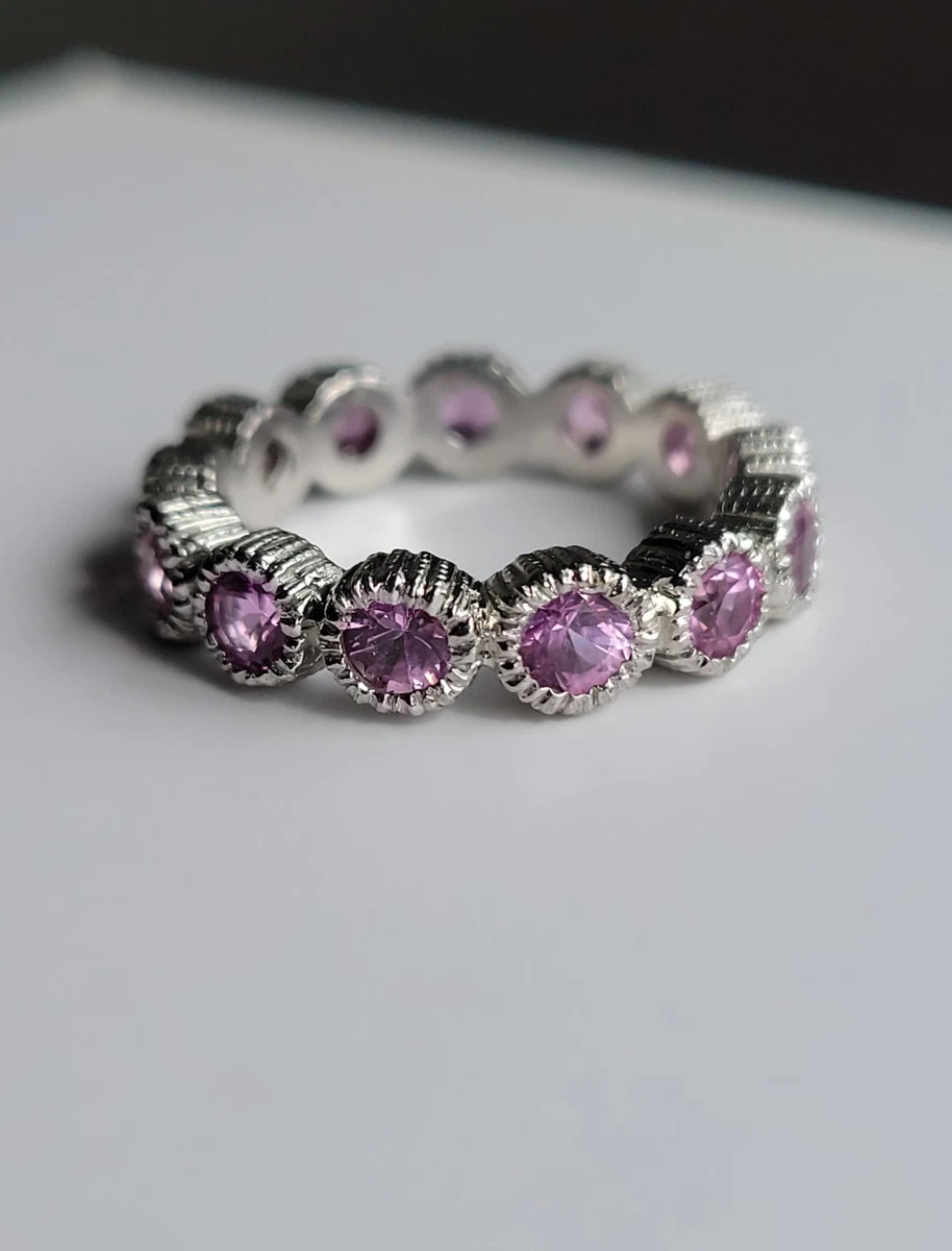 CATHY WATERMAN リング ダイヤ プラチナ ピンクサファイア Cathy Waterman Platinum 1.52 ctw Pink Sapphire Eternity Band Ring