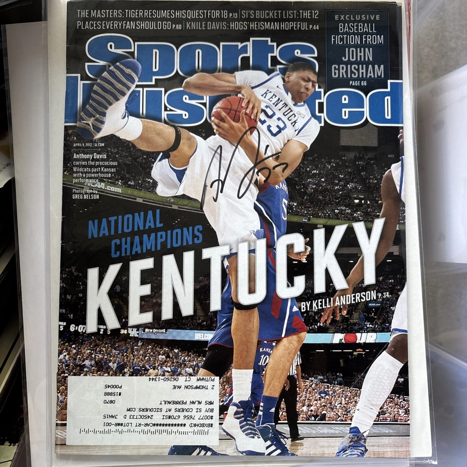 ANTHONY DAVIS Firmado 4/9/12 DEPORTES ILUSTRADOS Mavericks Kentucky NBA Foto 2 de 4