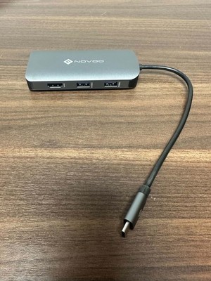 NOVOO Docking Staion USB C Hub 9-in-1, USB C to HDMI Adapter 4K x2, VGA,