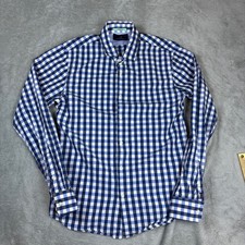 Scotch Soda Shirt Mens M Vacanza Gingham Check Long Sleeve Blue Button Down