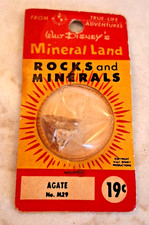 Vintage DISNEYLAND Mine Train Mineral Gem AGATE Sample 1950's Souvenir ~ RARE ~