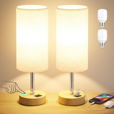 Touch Bedside Lamps Set of 2-3 Way Dimmable Table Lamps for Bedroom, Nightsta...