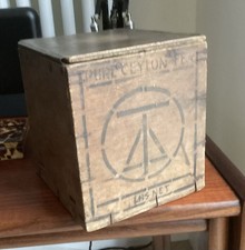 Vintage Antique Small Wooden Ceylon Tea Box Caddy 