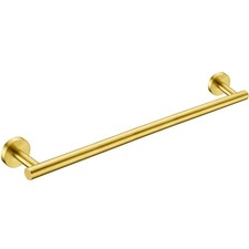 Brushed Gold Bath Hand Towel Bar Single Bars Towel Rack Rod Classic Wall Moun...