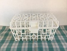 Vtg top rack Dishwasher Basket for Baby Nipples small items White Clamshell EUC