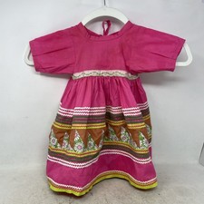 Native American Seminole Miccosukee Patchwork Handmade Colorful Girl Dress 28
