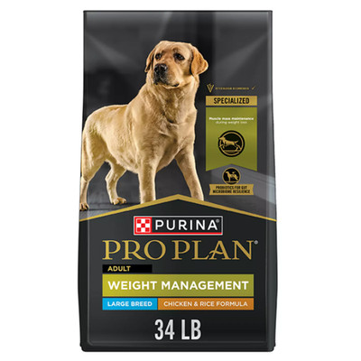 Purina Pro Plan Weight Management Large Breed Adult Dry Dog Food - Chicken 34lb