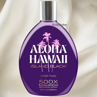Brown Sugar ALOHA HAWAII ISLAND BLACK 500X Plateau Break Bronzer Lotion-13.5oz