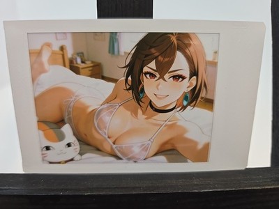Momo Ayase Polaroid Mini Style Photo   Dandadan Waifu Anime Art   By BAZAYO