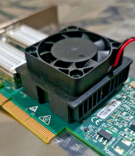 PRE-BUILT MELLANOX MCX314A SNAP ON BRACKET 12V 40MM FAN ACTIVE COOLING NIC ABS