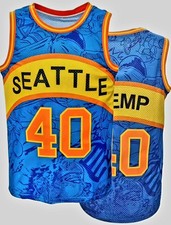 2026 NEW Stitched/Print Shawn Kemp 40 Supersonic Blue/Orange Custom Jersey 2XL