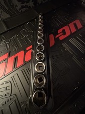 Snapon 3/8 12 Piece 6 Sided Shallow Socket Set. 8mm-19mm Fdx Socket Set.