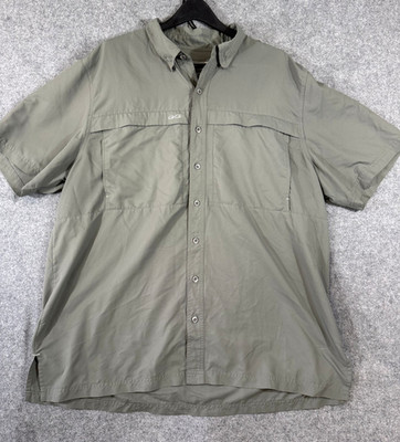 Game Guard Fishing Shirt 2X Mesquite Vented Outdoor Performance Short Sleeve