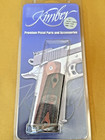 Kimber 1911 Grips Compact Grips Charcoal/Ruby Ambi, Logo  1100161A — photo 1