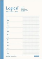  2026 Edition Planner Nakabayashi Logical Diary 2026, 2-Week Spread A, B6, Whit