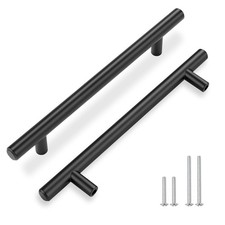 5" 128mm Cabinet Handles 10 Pack - Matte Black Stainless Steel Cabinet Pull...