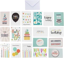 BEST PAPER GREETINGS 144 Pack Happy Birthday Cards Bulk with Envelopes for Kids,
