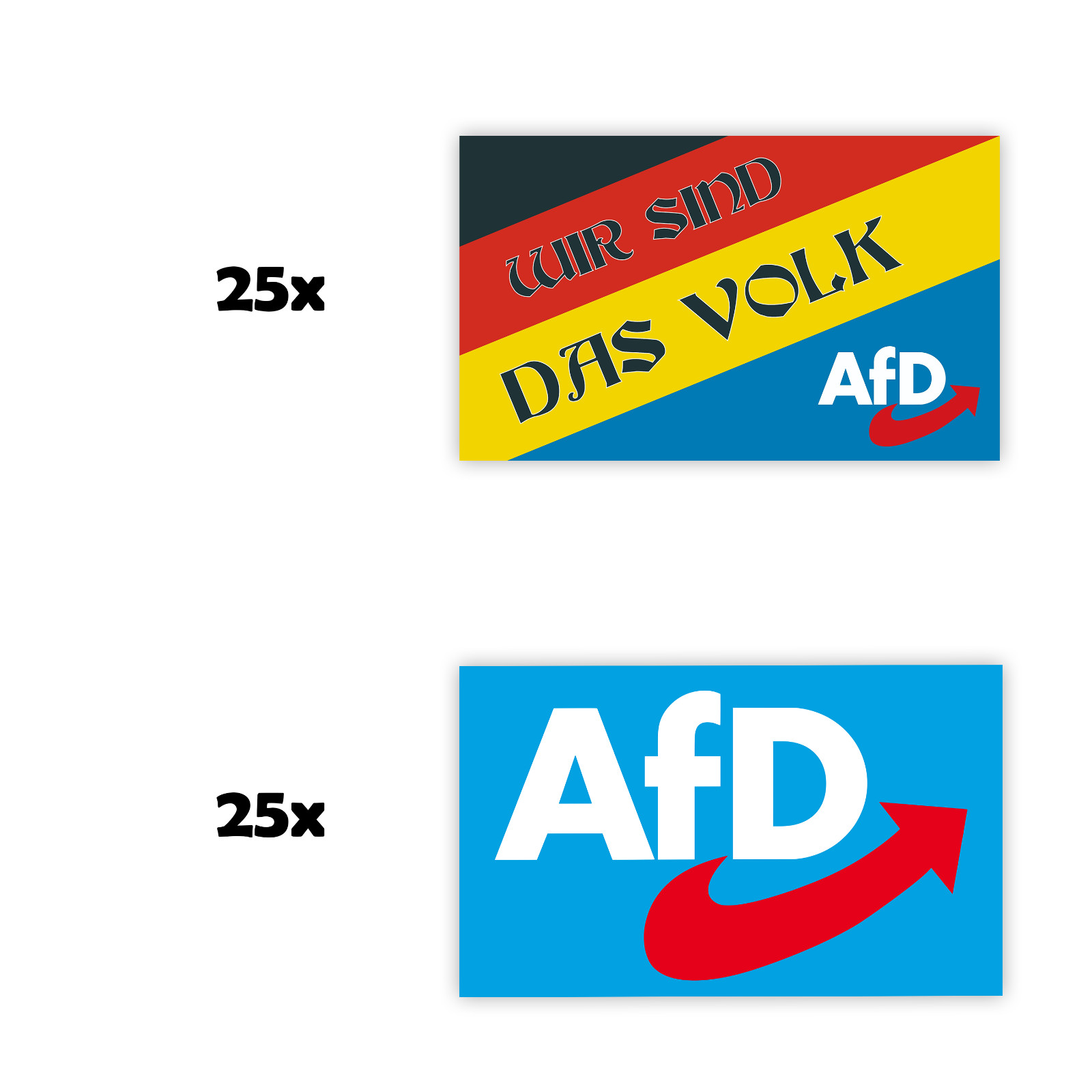 125x AfD Sticker Aufkleber 💙 Rechte Sticker AfD Fanartikel gegen Linke NEU 2