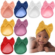 8 Pcs Newborn Satin Bonnet for 0-6 Months Infant Toddler Silky Satin Lined St...