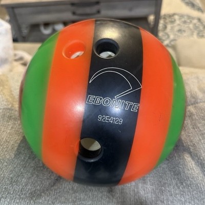 Ebonite Maxim 12 lb Ten-Pin Bowling Ball Green/Orange/Black Drilled