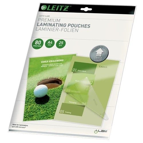Leitz iLAM Premium Laminating Pouches with UDT A4 80 microns 74790000