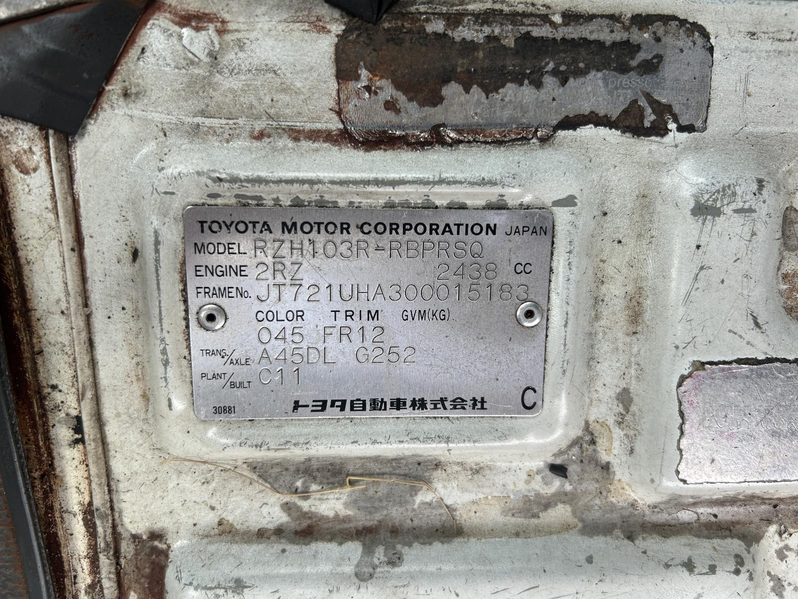 Toyota Hiace Left Front Window Regulator RZH103 11/1989-12/2004 - thumbnail 6