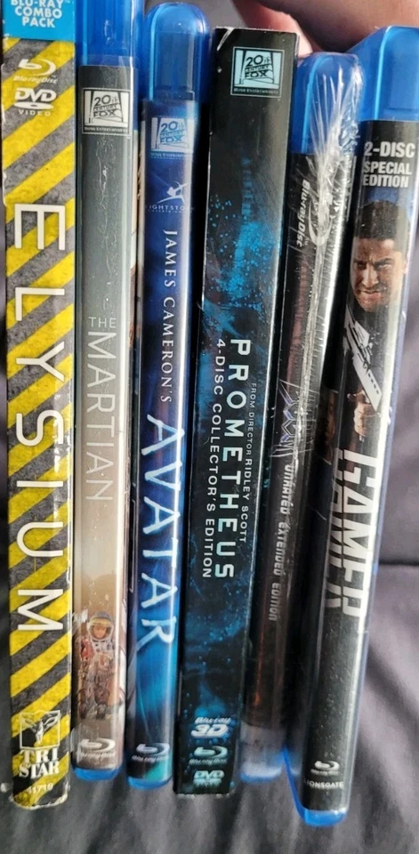 Blu-ray lot of 6 sci-fi movies Avatar, Elysium, Prometheus,Gamer,Doom,Martian. - Image 2 of 4