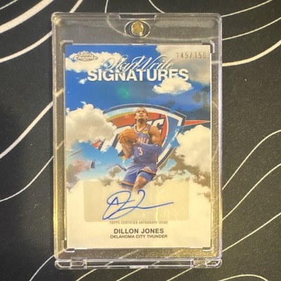 2025-26 Topps Chrome Sky Write Signatures Dillon Jones Blue Refractor /150 SWSDJ
