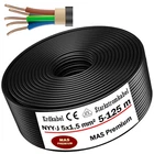 5-125 m underground cable power cable NYY-J 5 x 1.5 mm² electrical cable