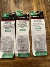 3-10 Packs Monster Telephone RJ11 Modular Crimp Plug Connectors 140551-00