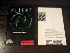 Alien 3 (Nintendo SNES, 1993) Manual & Booklet ONLY Authentic Nice See Pics!