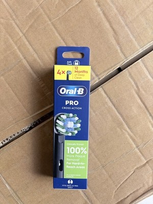 Oral-B Pro Cross Action Ersatzköpfe für elektrische Zahnbürste schwarz 4er Pack