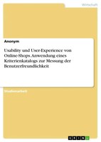 Anonymous | Usability Und User-Experience Von Online-Shops. Anwendung Eines...