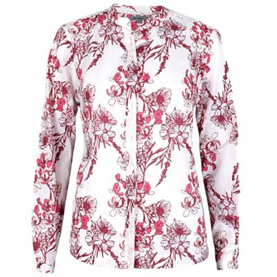 GIN TONIC Damen Bluse mit Knopfleiste und Kragen