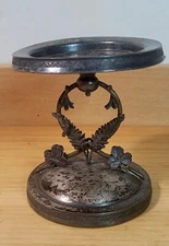 Middletown Plate Co Quadruple Plate Silver Floral Candle Stick Holder 5" Tall