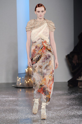 rodarte floral ruffled silk maxi dress Rodarte Daisy Ruffled Floral-print Silk Chiffon Midi Dress - Women - Pink Dresses