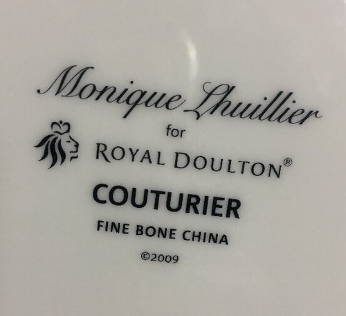 Monique Lhuillier For Royal Doulton COUTURIER Fine Bone China Accent Plate NEW - Picture 5 of 6