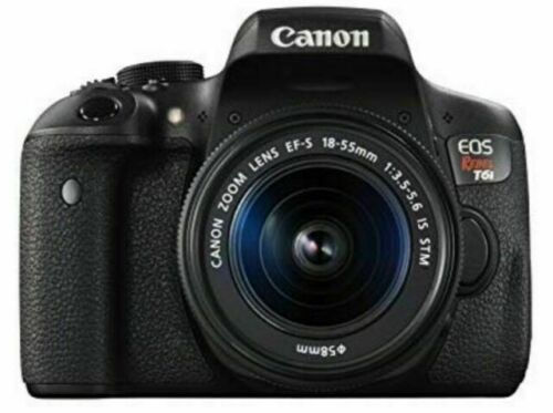 Canon EOS Rebel T6i digitale Spiegelreflexkamera mit EF-S Objektiv 18–55 mm IS STM – WLAN-fähig - Bild 1 von 1