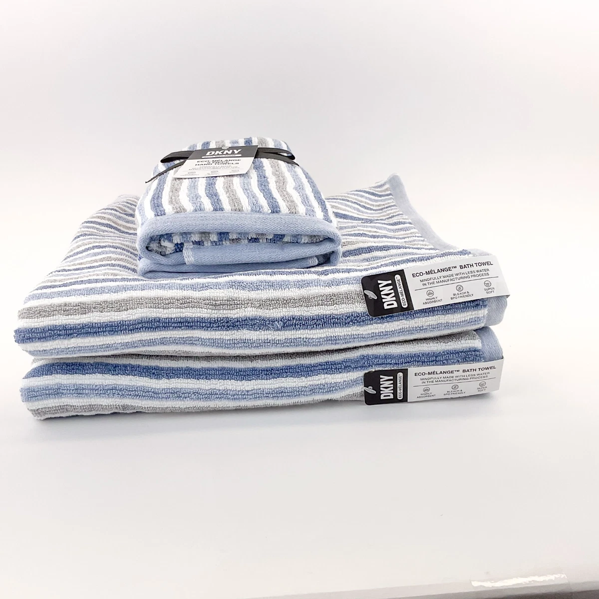 Tens Towels 8 Piece Towels Set, 2 Extra Large Bath Towels, 2 Hand Towels, 4 Washcloths, 100% Cotton, Lighter Weight, Quicker to Dry, Super Absorbent