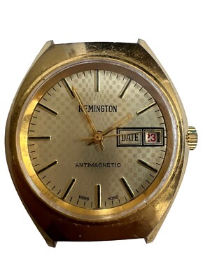 Remington Vintage Mechanical Handwind Mens Gold Vintage Watch