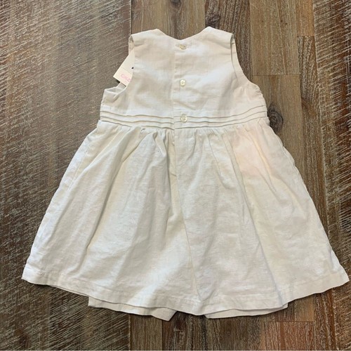 Okaidi Linen Child’s Dress New With Tags Girls 12 Month Beige - Picture 11 of 13