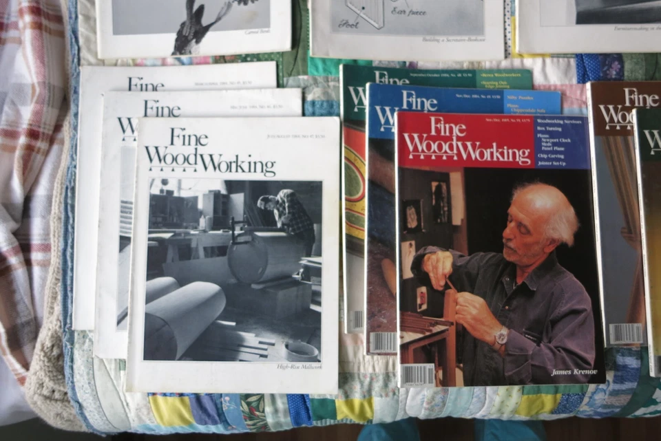 Vintage Lot of 34 Taunton Press "Fine Woodworking" Magazines, 1976-1987 Various  - Image 2 of 4