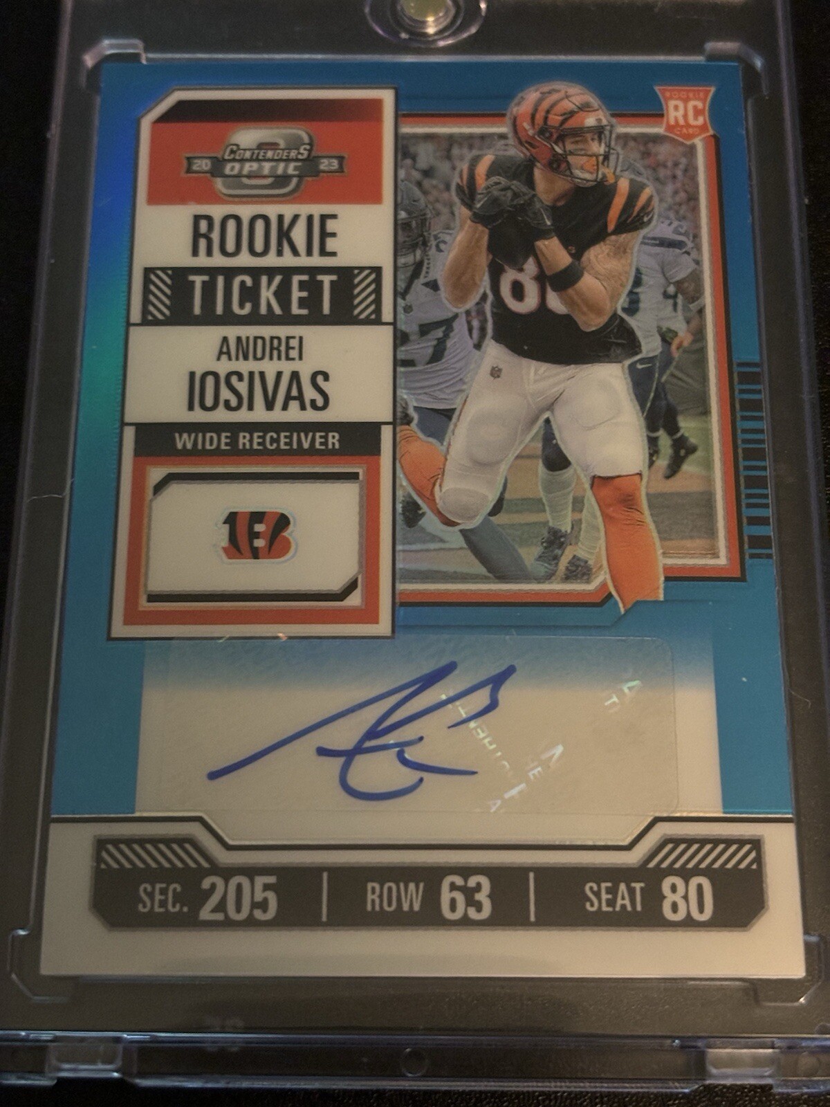 ANDREI IOSIVAS 2023 CONTENDERS OPTIC ROOKIE TICKET TEAL PRIZM AUTO /99