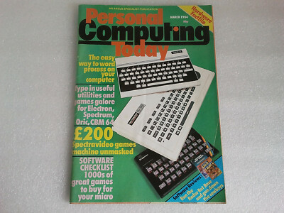 Personal Computing Today Magazin März 1984 - Spectravideo sv-318 Oric Sinclair