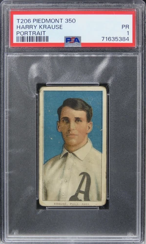 1909 T206 Piedmont 350 Harry Krause (PORTRAIT) PSA 1 PR